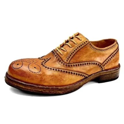 Men's Handmade Horsehide Brogue Oxfords | Hand-Punched Detail | UNITYPUREMAX™ 1