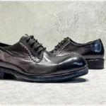 Men's Washed Horsehide Derby Shoes | Vintage Distressed Finish | Handmade Lace-Up | UNITYPUREMAX™ 6