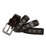 Men's Genuine Leather Studded Belt | Cowhide Rivet Jeans Belt | UNITYPUREMAX™ 3