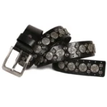 Men's Genuine Leather Studded Belt | Cowhide Rivet Jeans Belt | UNITYPUREMAX™ 2