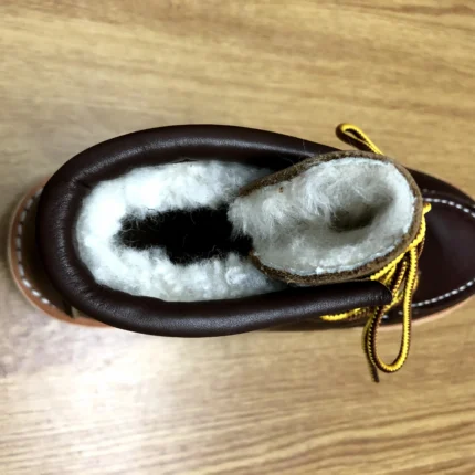 Handmade Italian Cow Leather Goodyear Welt Winter Boots for Men | Fur-Lined Heritage Lace-Up Boots | UNITYPUREMAX™ 1