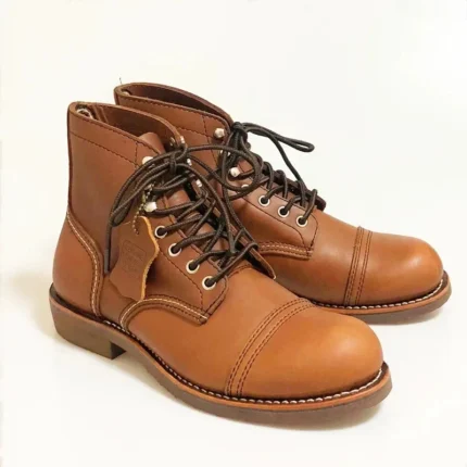 Goodyear Welted Genuine Leather Motorcycle Boots for Men | Handmade Vintage Ankle Boots | UNITYPUREMAX™ 2