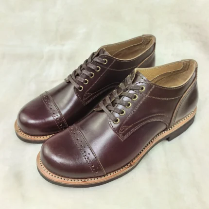 Brown Goodyear Welt Leather Derby Shoes for Men | Handmade Cap Toe Dress Shoes | UNITYPUREMAX™ 1