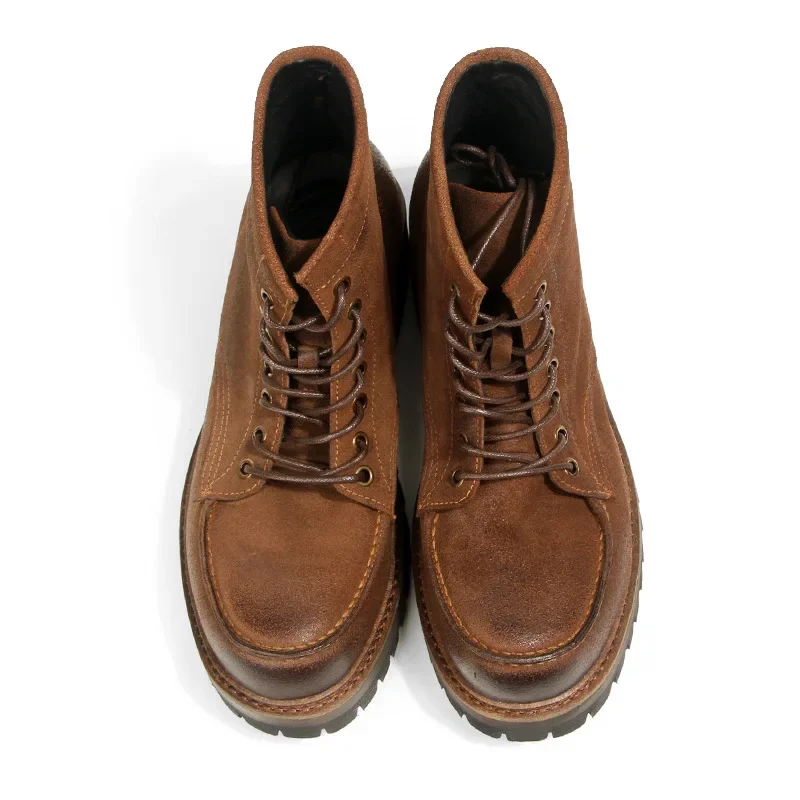 Men's Dark Brown Oil Wax Suede Motorcycle Boots | Handmade Retro Leather Boots | UNITYPUREMAX™ 1 Men's Dark Brown Oil Wax Suede Motorcycle Boots | Handmade Retro Leather Boots | UNITYPUREMAX™ 1
