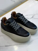 Handmade Genuine Cowhide Leather Platform Sneakers for Men | Retro Thick Sole Casual Sneakers | UNITYPUREMAX™ 4