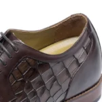 UNITYPUREMAX™ Men's Genuine Cow Leather Crocodile-Embossed Derby Dress Shoes | 7CM Height Increase Wedding & Business Shoes 4