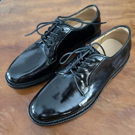 Black Cordovan Horse Leather Derby Shoes for Men | Handmade Goodyear Welt Shoes | UNITYPUREMAX™ 1