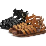 Handmade Genuine Leather High-Top Roman Gladiator Sandals for Men | Designer Summer Beach Sandals | UNITYPUREMAX™ 2