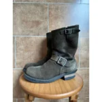 Men's Genuine Cow Suede Engineer Boots | Handmade Mid-Calf Motorcycle Boots | UNITYPUREMAX™ 4