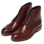 UNITYPUREMAX™ Men's Handmade Waterproof Cow Leather Cap-Toe Lace-Up Riding Boots | Retro Heritage Ankle Boots 1