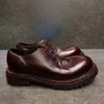 Dark Brown Genuine Leather Derby Shoes for Men | Handmade British Casual Shoes | UNITYPUREMAX™ 5
