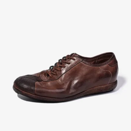 Italian Handmade Cowhide Oxford Shoes | German Training Aesthetic | Two-Tone Vintage | UNITYPUREMAX™ 2