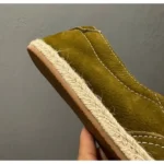 UNITYPUREMAX™ Men's Olive Green Cowhide Leather Slip-On Loafers | Breathable Casual Shoes with Genuine Leather Lining & Non-Slip Rubber Sole 4