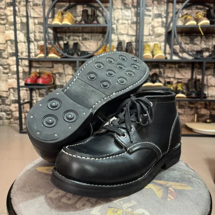 Handmade Italian Cowhide Leather Goodyear Welt Moc Toe Boots for Men | Heritage Work Boots | UNITYPUREMAX™ 1