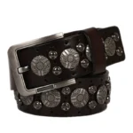 Men's Genuine Leather Studded Belt | Cowhide Rivet Jeans Belt | UNITYPUREMAX™ 1