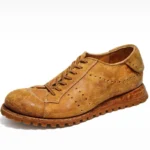 UNITYPUREMAX™ Men's Water-Washed Horsehide Derby Shoes | Hand-Sewn Genuine Leather Casual Lace-Up Shoes 1