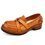 British Genuine Leather Harness Loafers for Men | Handmade Slip-On Leather Shoes | UNITYPUREMAX™ 1