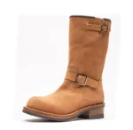 Khaki Genuine Leather Engineer Boots for Men | Handmade Waterproof Motorcycle Boots | UNITYPUREMAX™ 5