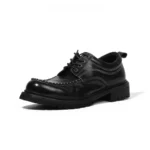 Genuine Leather Moc Toe Derby Shoes for Men | Handmade Heritage Casual Shoes | UNITYPUREMAX™ 3