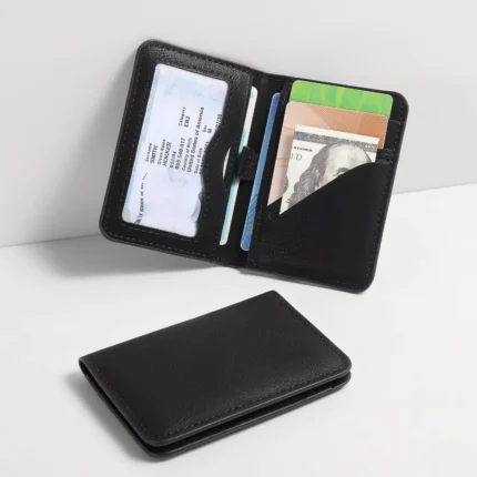 IDFrame™ Slim Wallet for Men | Premium Leather RFID Front Pocket Card Holder with ID Window | UNITYPUREMAX™ 1