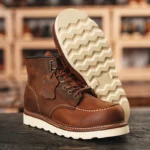 Men's Goodyear Welt Moc Toe Work Boots | Cowhide Leather | Lightweight Rider Boots | UNITYPUREMAX™ 3