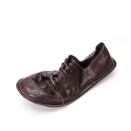 Handmade Soft Genuine Cowhide Leather Shoes for Men | Minimalist Leather Lace-Up Casual Shoes | UNITYPUREMAX™ 1