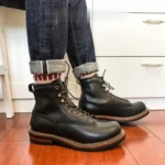 Handmade Italian Cow Leather Goodyear Welt American Work Boots for Men | Heritage Lace-Up Motorcycle Boots | UNITYPUREMAX™ 3