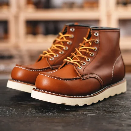 Men's Goodyear Welt Moc Toe Work Boots | Cowhide Leather | Lightweight Rider Boots | UNITYPUREMAX™ 1