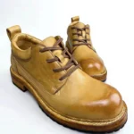 Burnt Yellow Washed Horse Leather Derby Shoes for Men | Handmade Goodyear Welt Shoes | UNITYPUREMAX™ 4
