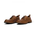 Genuine Leather Moc Toe Derby Shoes for Men | Handmade Heritage Casual Shoes | UNITYPUREMAX™ 6