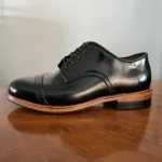 Handmade Black Cordovan Leather Goodyear Welt Derby Boots for Men | Italian Leather Vibram Sole Boots | UNITYPUREMAX™ 2