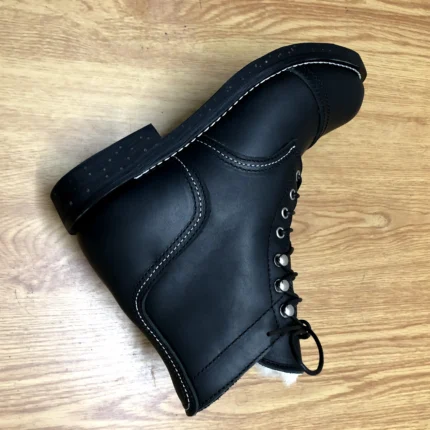 Handmade Italian Cow Leather Goodyear Welt Winter Desert Boots for Men | Australian Wool-Lined Heritage Boots | UNITYPUREMAX™ 1