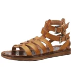 Handmade Genuine Leather High-Top Roman Gladiator Sandals for Men | Designer Summer Beach Sandals | UNITYPUREMAX™ 1