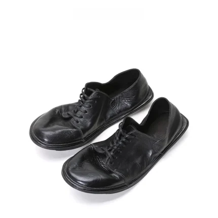 Handmade Soft Genuine Cowhide Leather Shoes for Men | Minimalist Leather Lace-Up Casual Shoes | UNITYPUREMAX™ 2