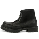 Men's Dark Brown Oil Wax Suede Motorcycle Boots | Handmade Retro Leather Boots | UNITYPUREMAX™ 6