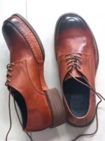 Brown Genuine Leather Derby Shoes for Men | Handmade Vintage Dress Shoes | UNITYPUREMAX™ 2