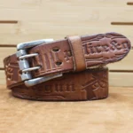 Men's Double Pin Buckle Genuine Leather Belt | Handmade Embossed Cowhide Belt | UNITYPUREMAX™ 3