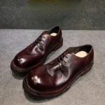 Dark Brown Genuine Leather Derby Shoes for Men | Handmade British Casual Shoes | UNITYPUREMAX™ 2
