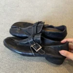 Women's Split Toe Casual Pump | Buckle Strap | Chunky Platform | Handmade | Black | UNITYPUREMAX™