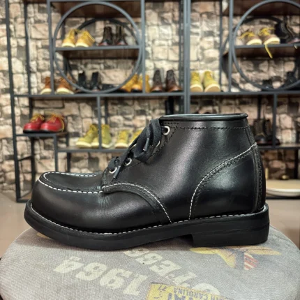 Handmade Italian Cowhide Leather Goodyear Welt Moc Toe Boots for Men | Heritage Work Boots | UNITYPUREMAX™ 2