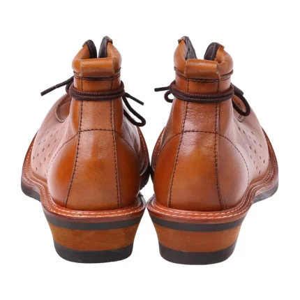 Men's Tan Genuine Leather Motorcycle Boots | Handmade Retro Riding Boots | UNITYPUREMAX™ 4