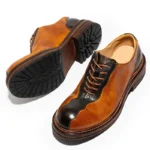 UNITYPUREMAX™ Men's Retro Washed Horsehide Goodyear Derby Shoes | Hand-Sewn Genuine Leather Casual Dress Shoes 5