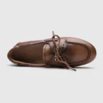 Women's Brown Genuine Leather Boat Loafers | Handmade British Casual Flats | UNITYPUREMAX™ 5