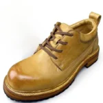Burnt Yellow Washed Horse Leather Derby Shoes for Men | Handmade Goodyear Welt Shoes | UNITYPUREMAX™ 2