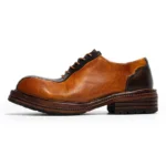 UNITYPUREMAX™ Men's Retro Washed Horsehide Goodyear Derby Shoes | Hand-Sewn Genuine Leather Casual Dress Shoes 3