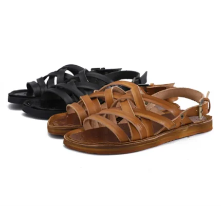 Handmade Genuine Leather Roman Gladiator Sandals for Men | Retro Woven Summer Sandals | UNITYPUREMAX™ 2