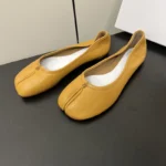 UNITYPUREMAX™ Women's Genuine Sheepskin Leather Tabi Ballet Flats | Split-Toe Slip-On Office Shoes 22