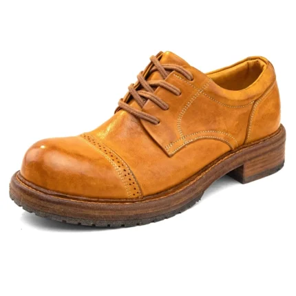 UNITYPUREMAX™ Men's Handmade Horsehide Goodyear Welted Derby Shoes | Vintage Leather Heritage Dress Shoes 2