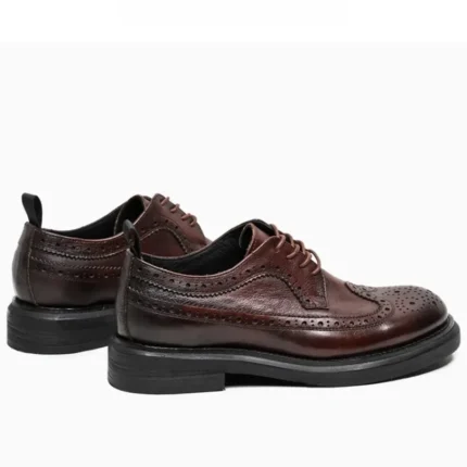 UNITYPUREMAX™ Men's Genuine Cow Leather Brogue Shoes – British Style Lace-Up Leather Dress Shoes 2