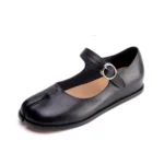 UNITYPUREMAX™ Women's Genuine Cowhide Leather Tabi Mary Jane Flats | Split-Toe Casual Ballet Shoes 3
